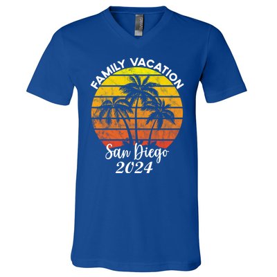 Family Vacation San Diego 2024 Matching Family Beach V-Neck T-Shirt