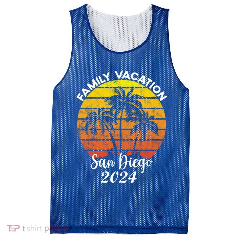 Family Vacation San Diego 2024 Matching Family Beach Mesh Reversible Basketball Jersey Tank