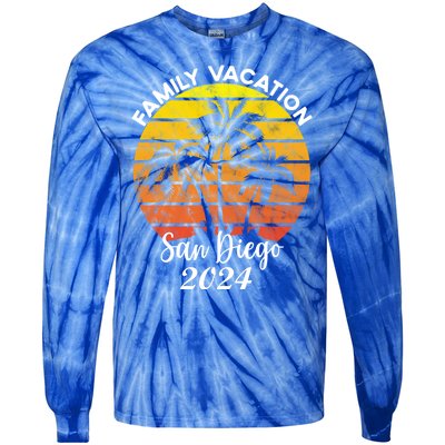 Family Vacation San Diego 2024 Matching Family Beach Tie-Dye Long Sleeve Shirt