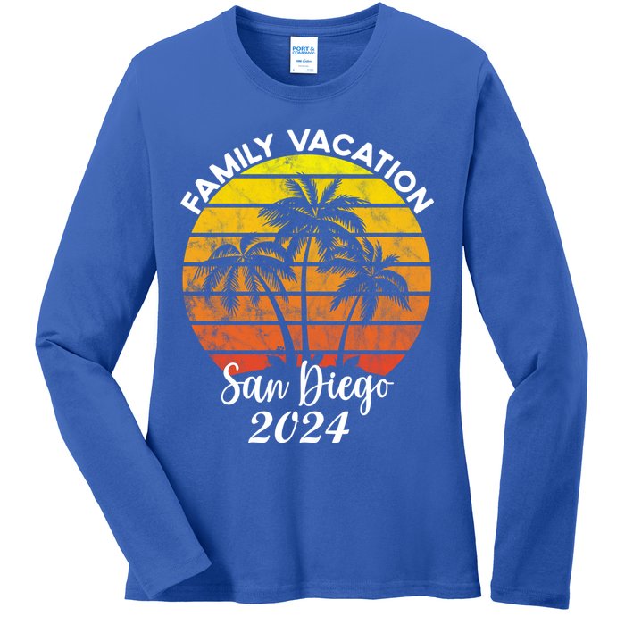 Family Vacation San Diego 2024 Matching Family Beach Ladies Long Sleeve Shirt