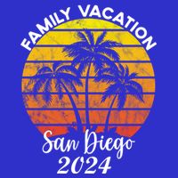 Family Vacation San Diego 2024 Matching Family Beach Ladies Long Sleeve Shirt