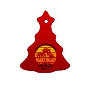 Family Vacation San Diego 2024 Matching Family Beach Ceramic Tree Ornament