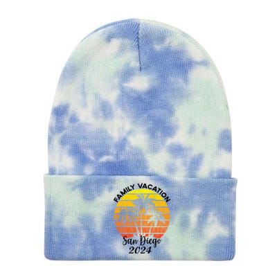 Family Vacation San Diego 2024 Matching Family Beach Tie Dye 12in Knit Beanie