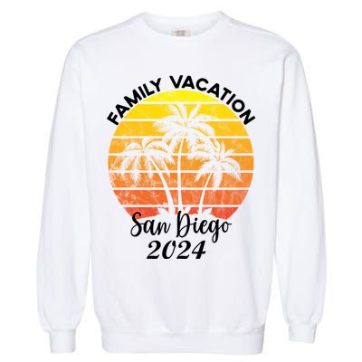 Family Vacation San Diego 2024 Matching Family Beach Garment-Dyed Sweatshirt