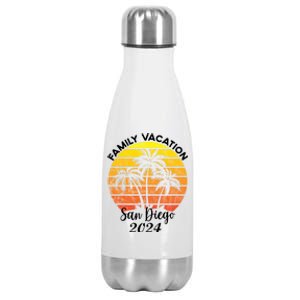 Family Vacation San Diego 2024 Matching Family Beach Stainless Steel Insulated Water Bottle