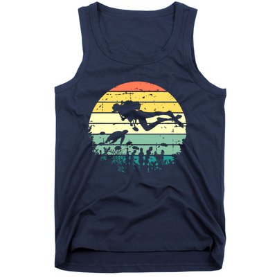 Funny Vintage Scuba Diving Dive Diver Tank Top