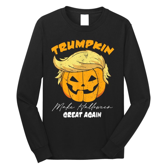 Funny Vintage Trumpkin Make Halloween Great Again Long Sleeve Shirt