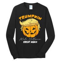 Funny Vintage Trumpkin Make Halloween Great Again Tall Long Sleeve T-Shirt