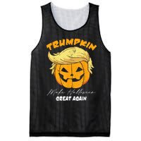 Funny Vintage Trumpkin Make Halloween Great Again Mesh Reversible Basketball Jersey Tank