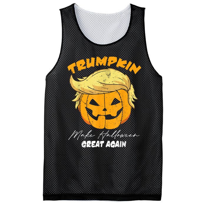 Funny Vintage Trumpkin Make Halloween Great Again Mesh Reversible Basketball Jersey Tank