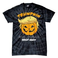 Funny Vintage Trumpkin Make Halloween Great Again Tie-Dye T-Shirt