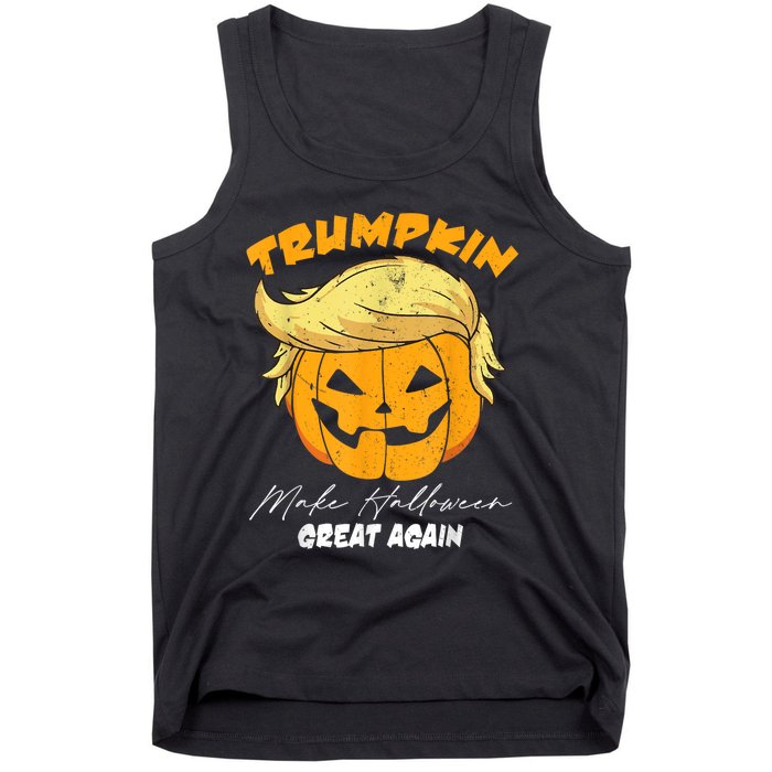 Funny Vintage Trumpkin Make Halloween Great Again Tank Top