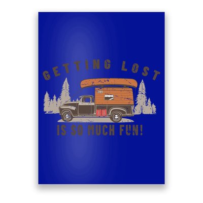 Fun Vintage Truck Camper Canoe Outdoor Nature Camp Lover Gift Poster