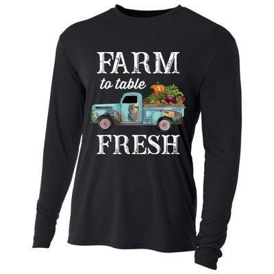 Farm Vegetables Truck Farm To Table Fresh Cooling Performance Long Sleeve Crew