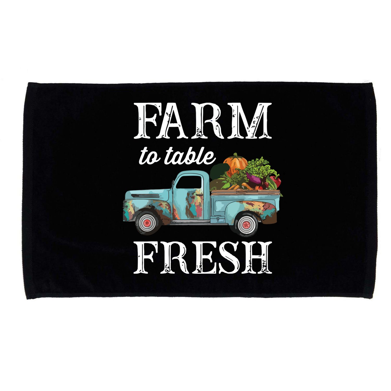 Farm Vegetables Truck Farm To Table Fresh Microfiber Hand Towel