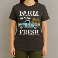 Farm Vegetables Truck Farm To Table Fresh T-Shirt