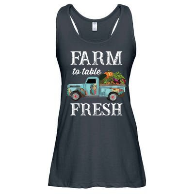 Farm Vegetables Truck Farm To Table Fresh Ladies Essential Flowy Tank