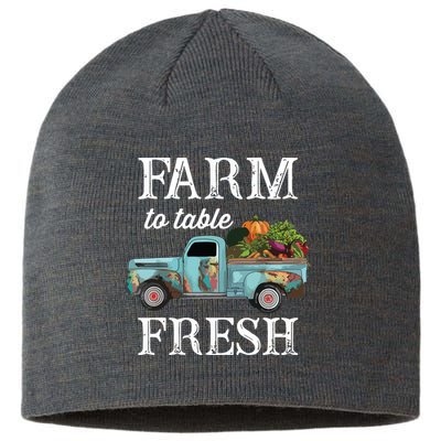 Farm Vegetables Truck Farm To Table Fresh Sustainable Beanie