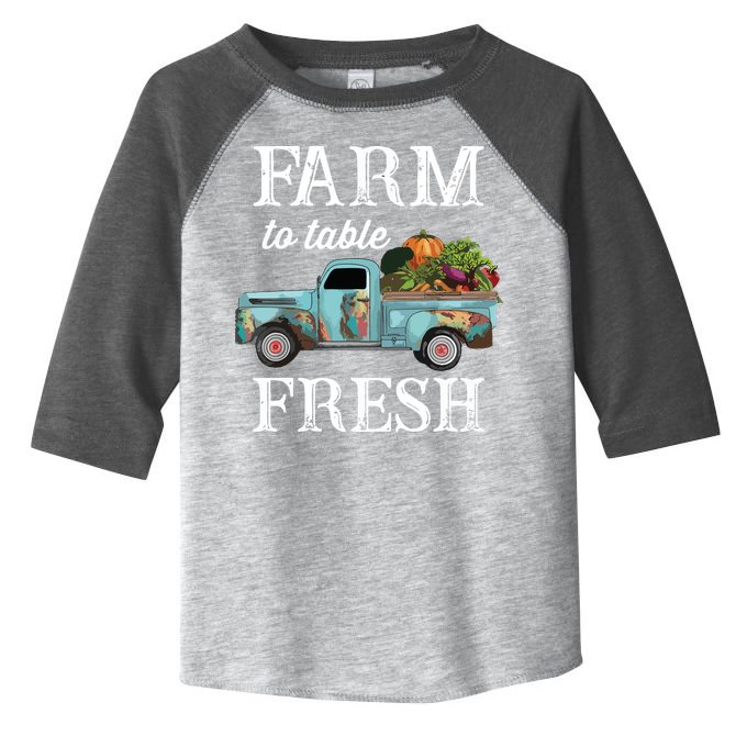 Farm Vegetables Truck Farm To Table Fresh Toddler Fine Jersey T-Shirt