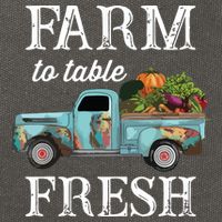 Farm Vegetables Truck Farm To Table Fresh Cotton Canvas Backpack