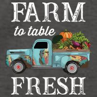 Farm Vegetables Truck Farm To Table Fresh Vector Backpack