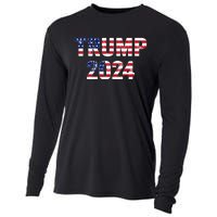 Funny Vintage Trump 2024 Election Gift Wo Cooling Performance Long Sleeve Crew