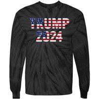 Funny Vintage Trump 2024 Election Gift Wo Tie-Dye Long Sleeve Shirt