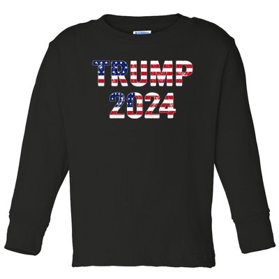 Funny Vintage Trump 2024 Election Gift Wo Toddler Long Sleeve Shirt