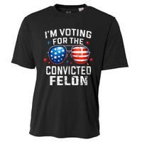 Funny Voting Trump 2024 IM Voting For The Convicted Felon Cooling Performance Crew T-Shirt