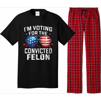 Funny Voting Trump 2024 IM Voting For The Convicted Felon Pajama Set