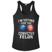 Funny Voting Trump 2024 IM Voting For The Convicted Felon Ladies PosiCharge Competitor Racerback Tank