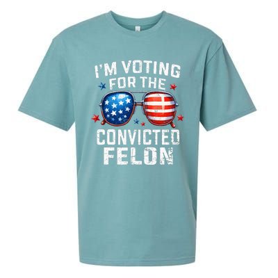 Funny Voting Trump 2024 IM Voting For The Convicted Felon Sueded Cloud Jersey T-Shirt