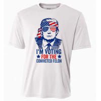 Funny Voting Trump 2024 IM Voting For The Convicted Felon Cooling Performance Crew T-Shirt