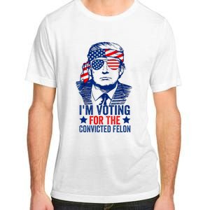 Funny Voting Trump 2024 IM Voting For The Convicted Felon Adult ChromaSoft Performance T-Shirt