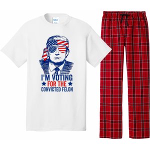 Funny Voting Trump 2024 IM Voting For The Convicted Felon Pajama Set