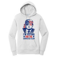 Funny Voting Trump 2024 IM Voting For The Convicted Felon Women's Pullover Hoodie