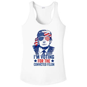 Funny Voting Trump 2024 IM Voting For The Convicted Felon Ladies PosiCharge Competitor Racerback Tank