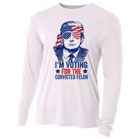 Funny Voting Trump 2024 IM Voting For The Convicted Felon Cooling Performance Long Sleeve Crew