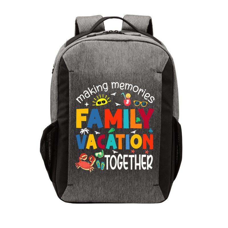 Family Vacation Together Making Memories Matching Family Vector Backpack