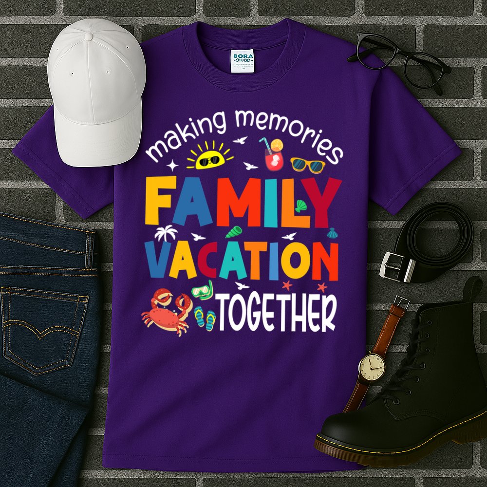 Family Vacation Together Making Memories Matching Family Tall T-Shirt