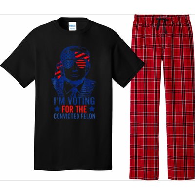 Funny Voting Trump 2024 IM Voting For The Convicted Felon Pajama Set