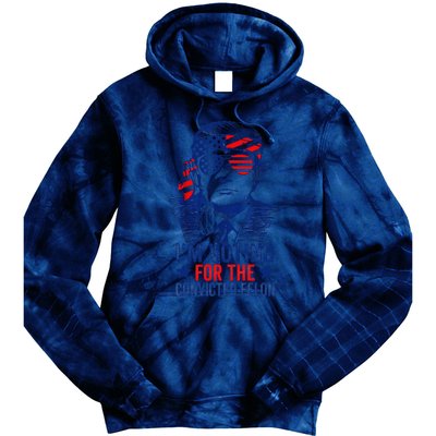 Funny Voting Trump 2024 IM Voting For The Convicted Felon Tie Dye Hoodie