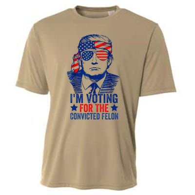 Funny Voting Trump 2024 IM Voting For The Convicted Felon Cooling Performance Crew T-Shirt