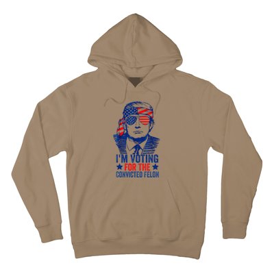 Funny Voting Trump 2024 IM Voting For The Convicted Felon Hoodie