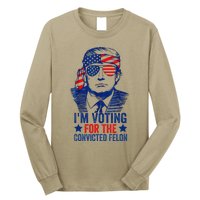 Funny Voting Trump 2024 IM Voting For The Convicted Felon Long Sleeve Shirt