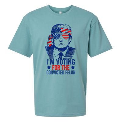 Funny Voting Trump 2024 IM Voting For The Convicted Felon Sueded Cloud Jersey T-Shirt