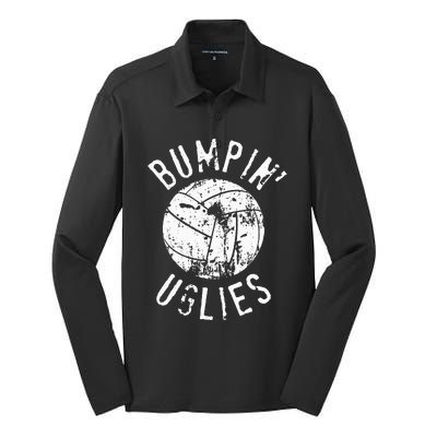 Funny Volleyball Team Bumpin Uglies Silk Touch Performance Long Sleeve Polo