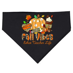 Fall Vibes & That Teacher Life Apple Pencil Pumpkin Fall USA-Made Doggie Bandana