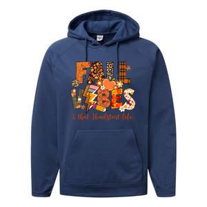 Fall Vibes & That Headstart Life Fall Autumn Thanksgiving Performance Fleece Hoodie