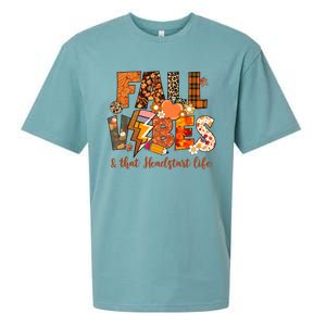 Fall Vibes & That Headstart Life Fall Autumn Thanksgiving Sueded Cloud Jersey T-Shirt